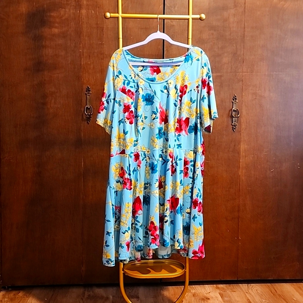 Jeffrey & Paula Floral Blue Dress